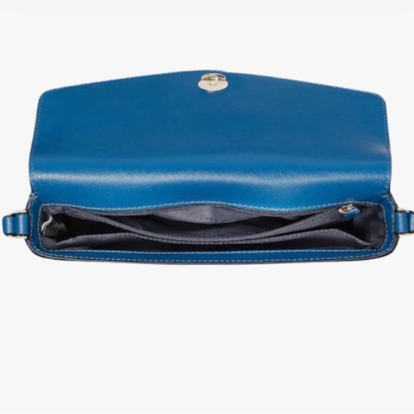 Kate Spade Sadie Envelope Blue Leather Crossbody Bag - Picture 3 of 8